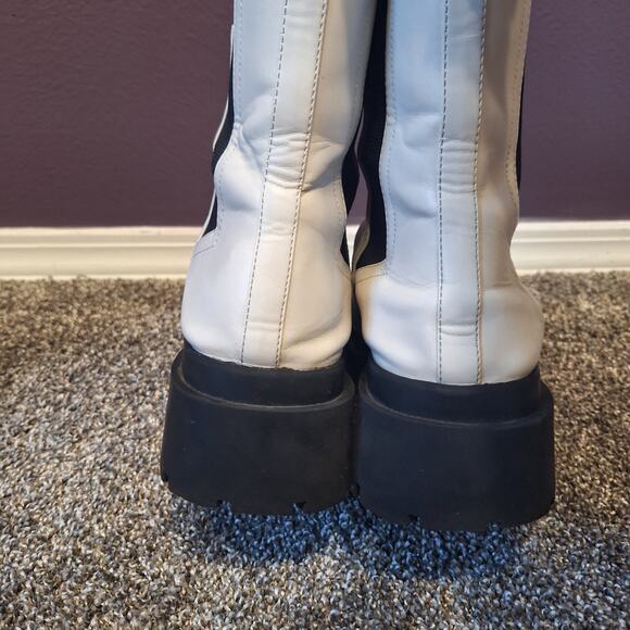 Dolce Vita womens 11 Brody pull on white black chelsea Boot bootie - Picture 8 of 8